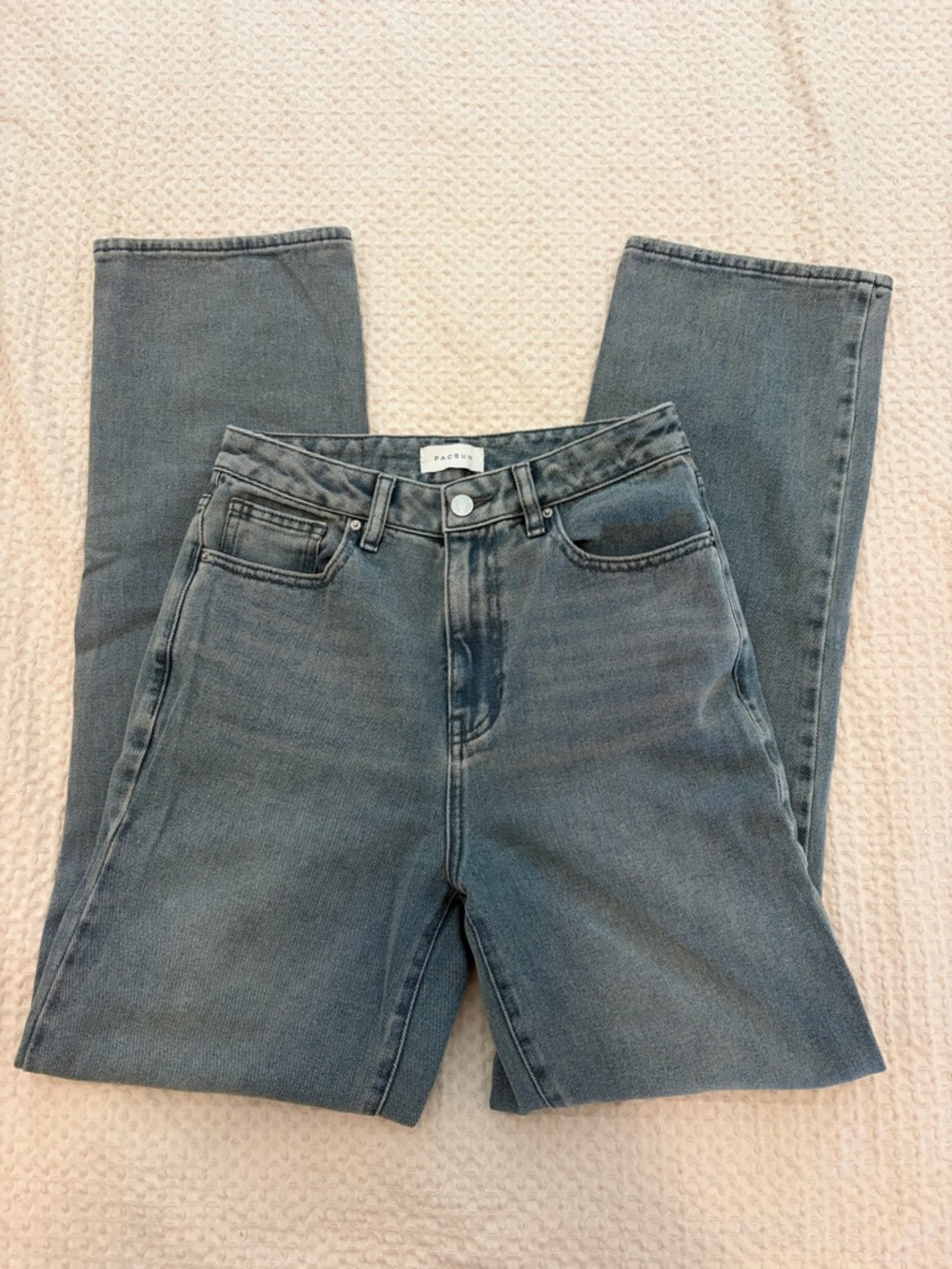 Pacsun Straight Leg Jeans in Slate Blue Wash